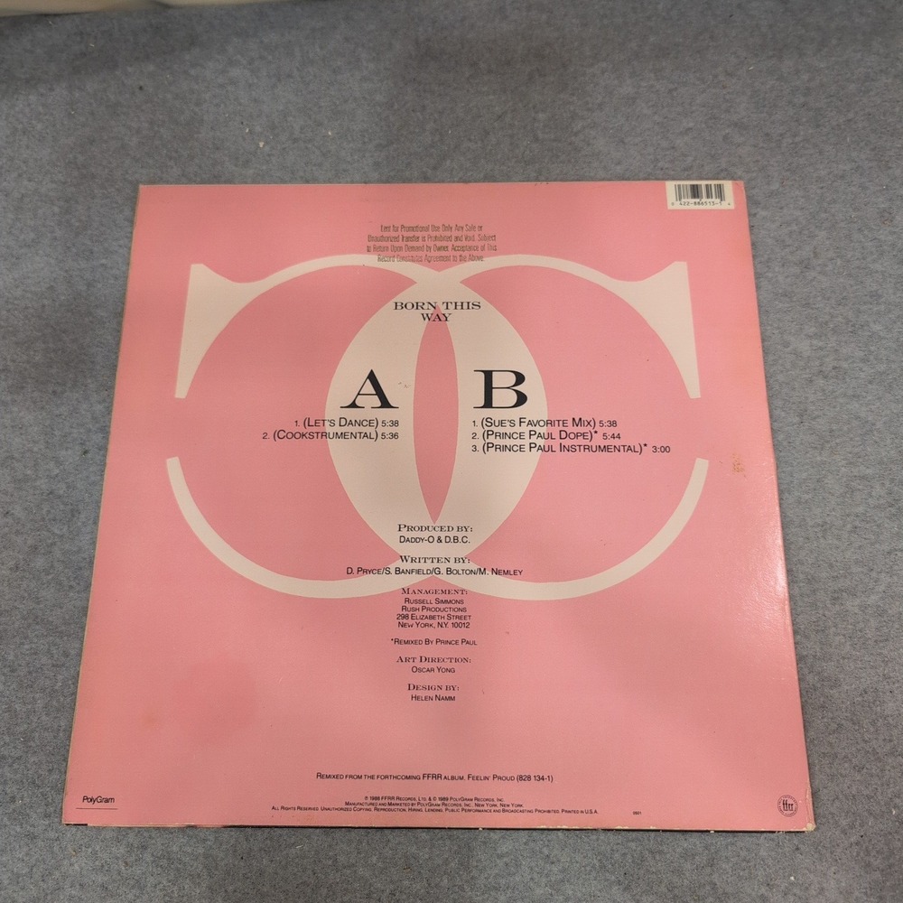 The Cookie Crew Born This Way 12" Vinyl Single 1989 Promo Prince Paul Remix VG - Picture 2 of 7